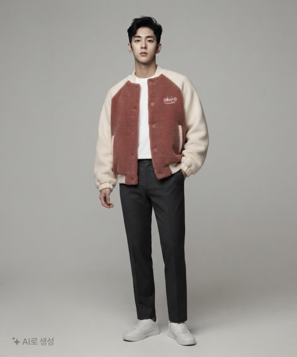 어반디타입(URBANDTYPE) 패디드 플리스 바시티 자켓_4color M