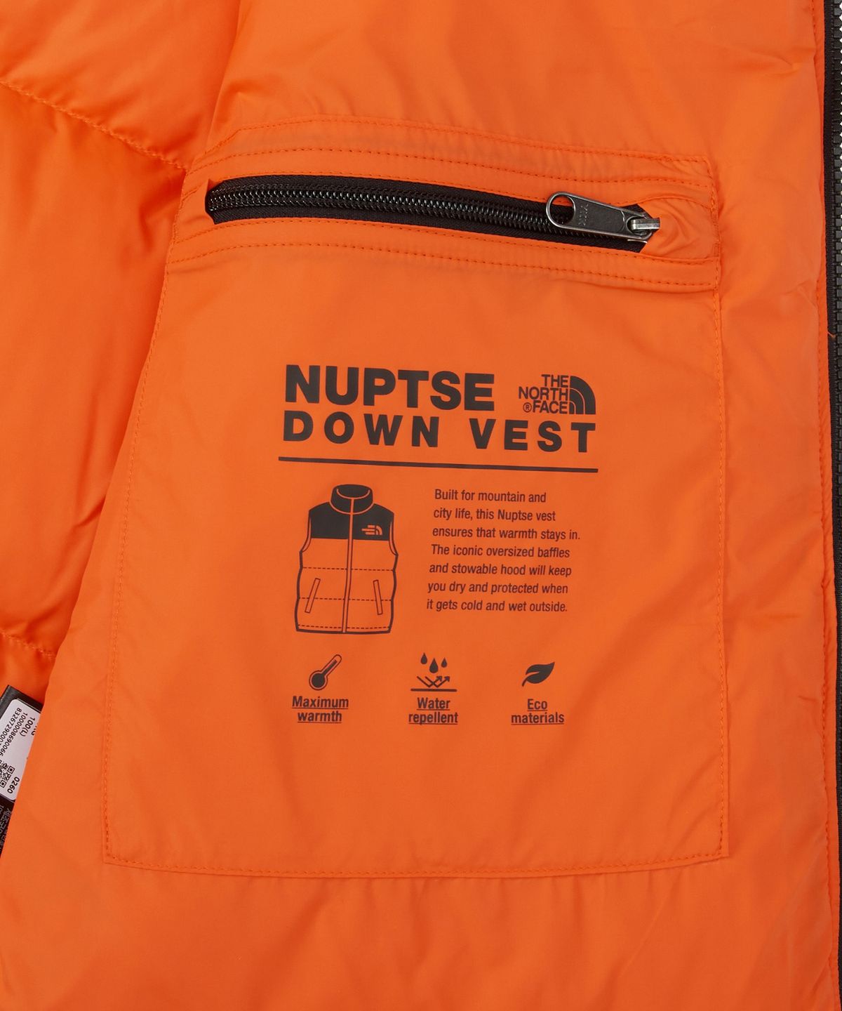 노스페이스(THE NORTH FACE) NV1DS65C 남성 1996 레트로 눕시 다운 베스트 ORANGE