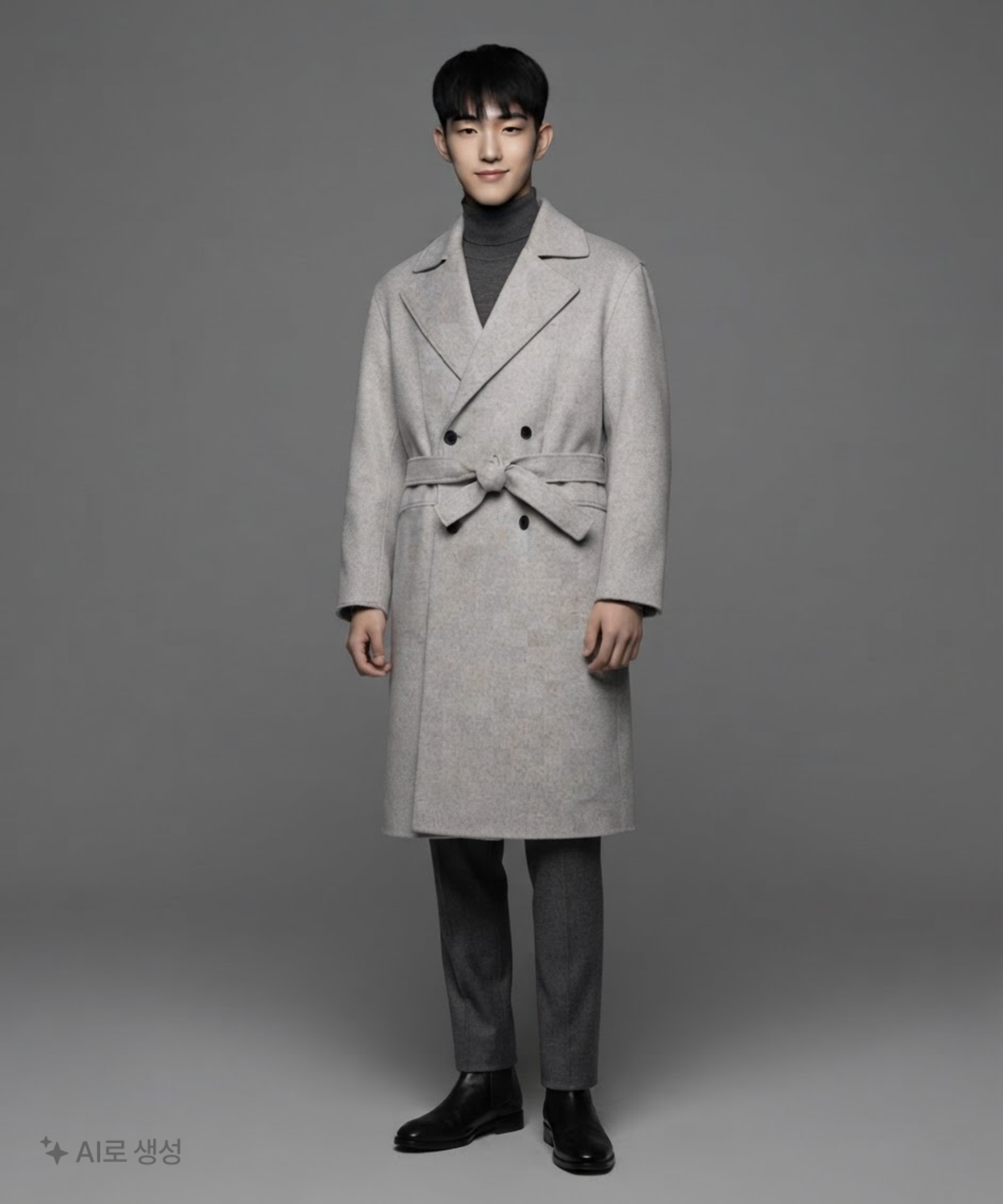 메종미네드(MAISON MINED) HANDMADE OVERSIZED DOUBLE COAT GREY S