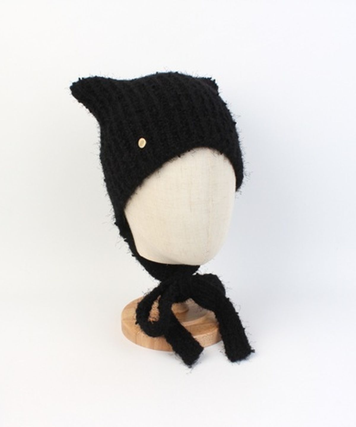 유니버셜 케미스트리(UNIVERSAL CHEMISTRY) Cat Wool Logo Black Bonnet Hat 고양이모자