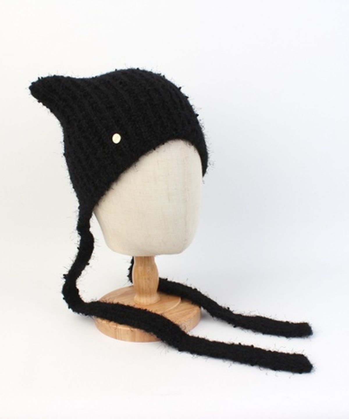 유니버셜 케미스트리(UNIVERSAL CHEMISTRY) Cat Wool Logo Black Bonnet Hat 고양이모자
