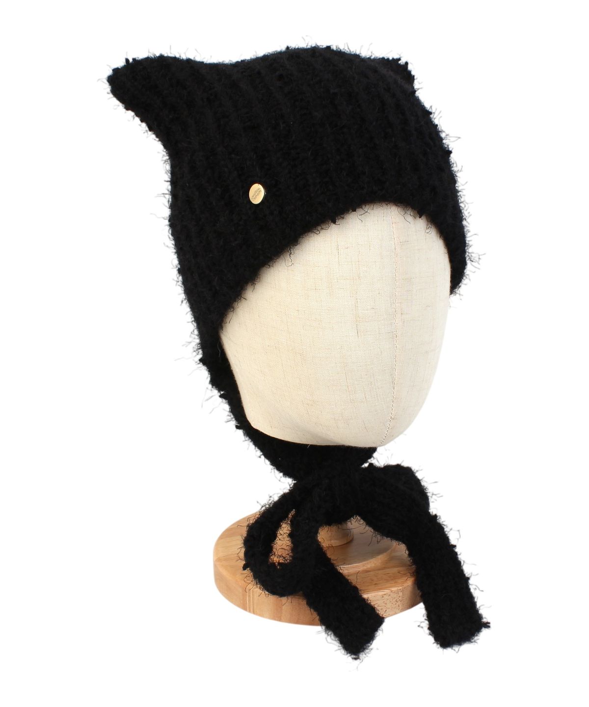 유니버셜 케미스트리(UNIVERSAL CHEMISTRY) Cat Wool Logo Black Bonnet Hat 고양이모자