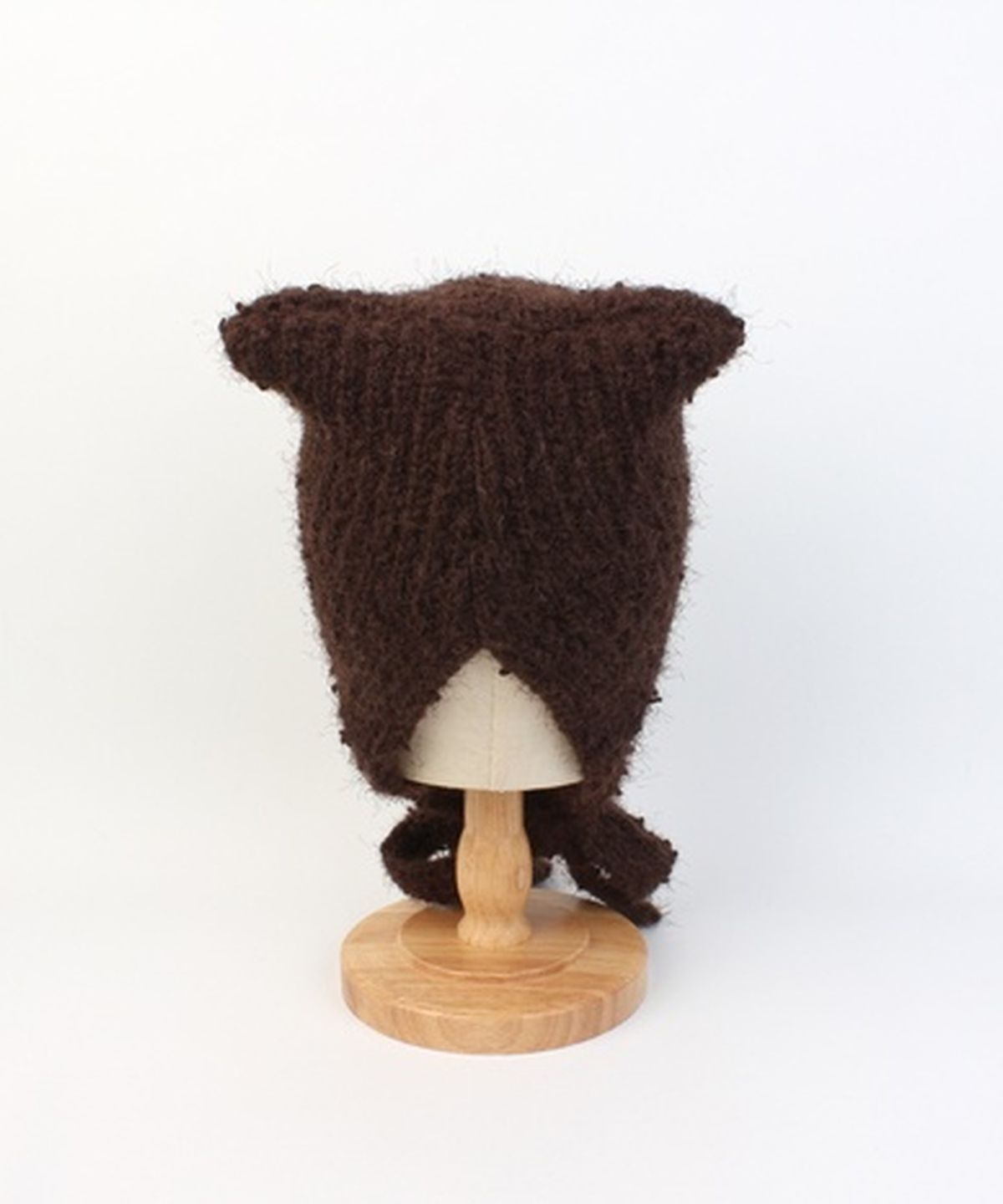 유니버셜 케미스트리(UNIVERSAL CHEMISTRY) Cat Wool Logo Brown Bonnet Hat 고양이모자