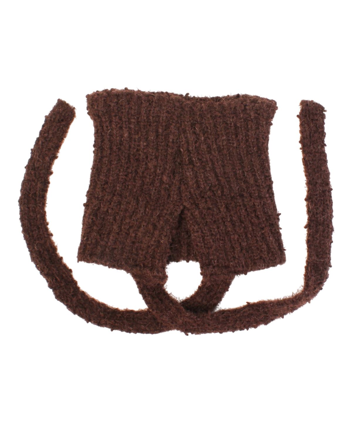 유니버셜 케미스트리(UNIVERSAL CHEMISTRY) Cat Wool Logo Brown Bonnet Hat 고양이모자