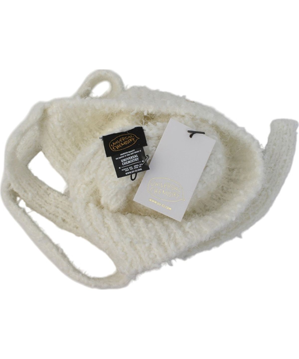 유니버셜 케미스트리(UNIVERSAL CHEMISTRY) Cat Wool Logo Ivory Bonnet Hat 고양이모자