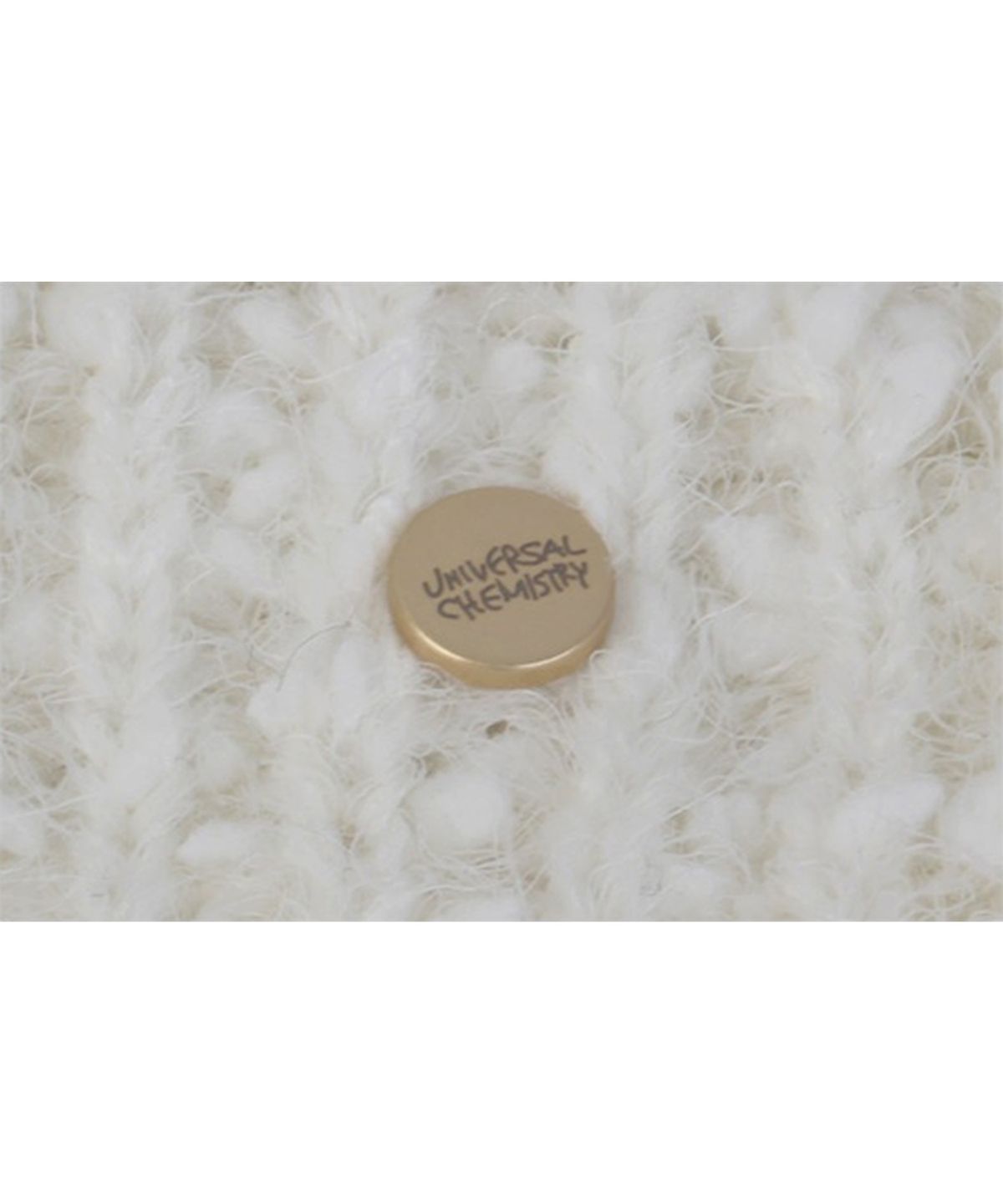 유니버셜 케미스트리(UNIVERSAL CHEMISTRY) Cat Wool Logo Ivory Bonnet Hat 고양이모자