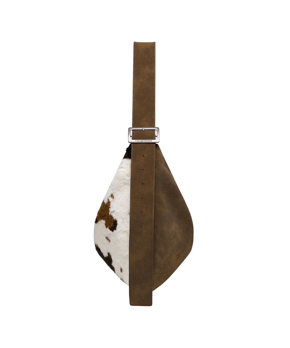 로타입(ROUGHTYPE) Cow Fur Slouchy Shoulder Bag - Brown
