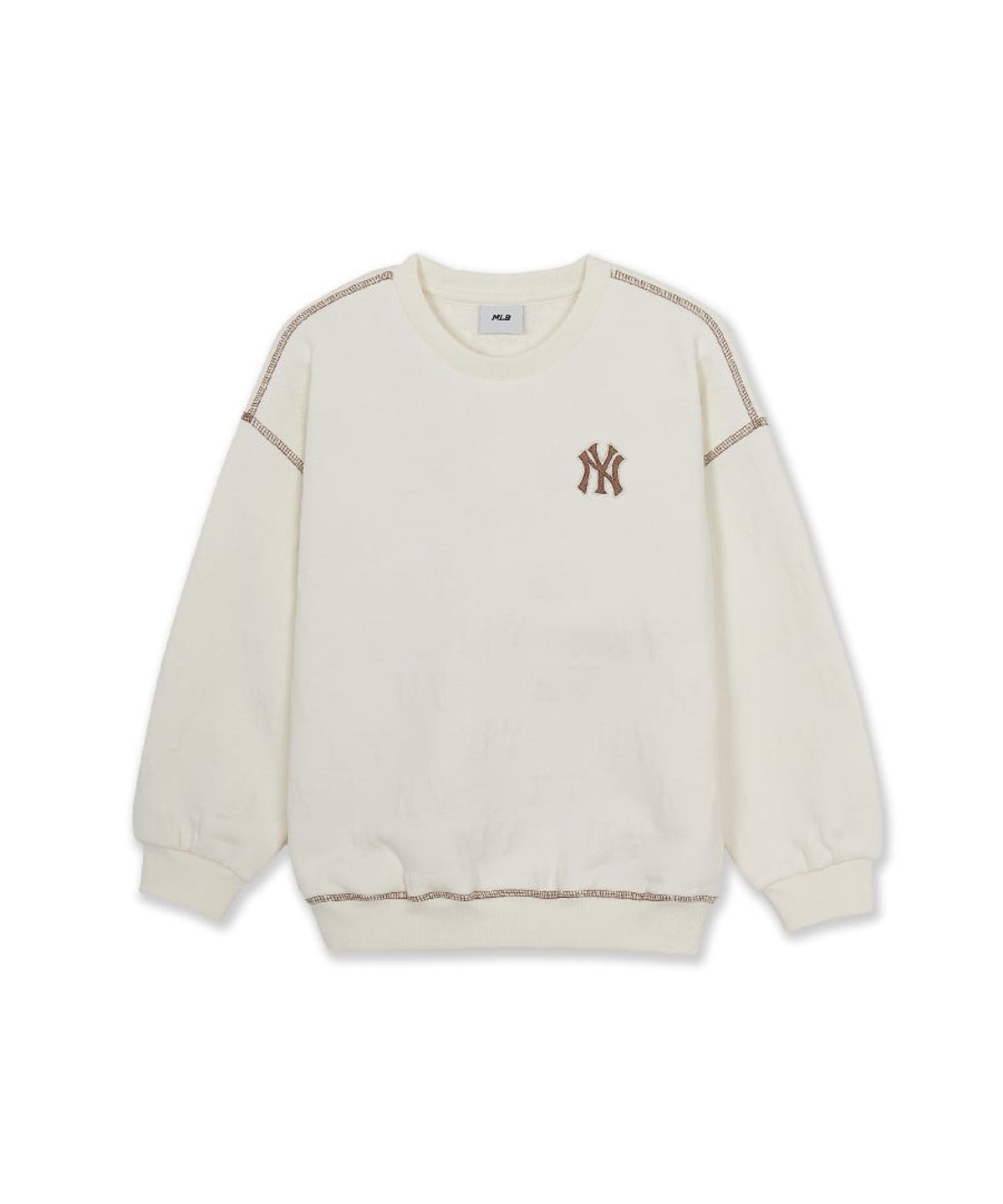 엠엘비 키즈(MLB KIDS) 스트릿 모노그램 JQD 기모 맨투맨 NY (Ivory)