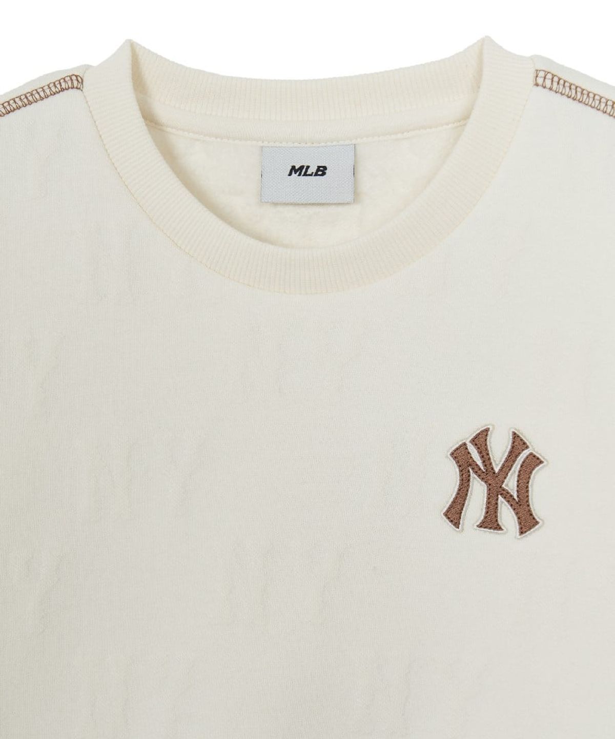 엠엘비 키즈(MLB KIDS) 스트릿 모노그램 JQD 기모 맨투맨 NY (Ivory)