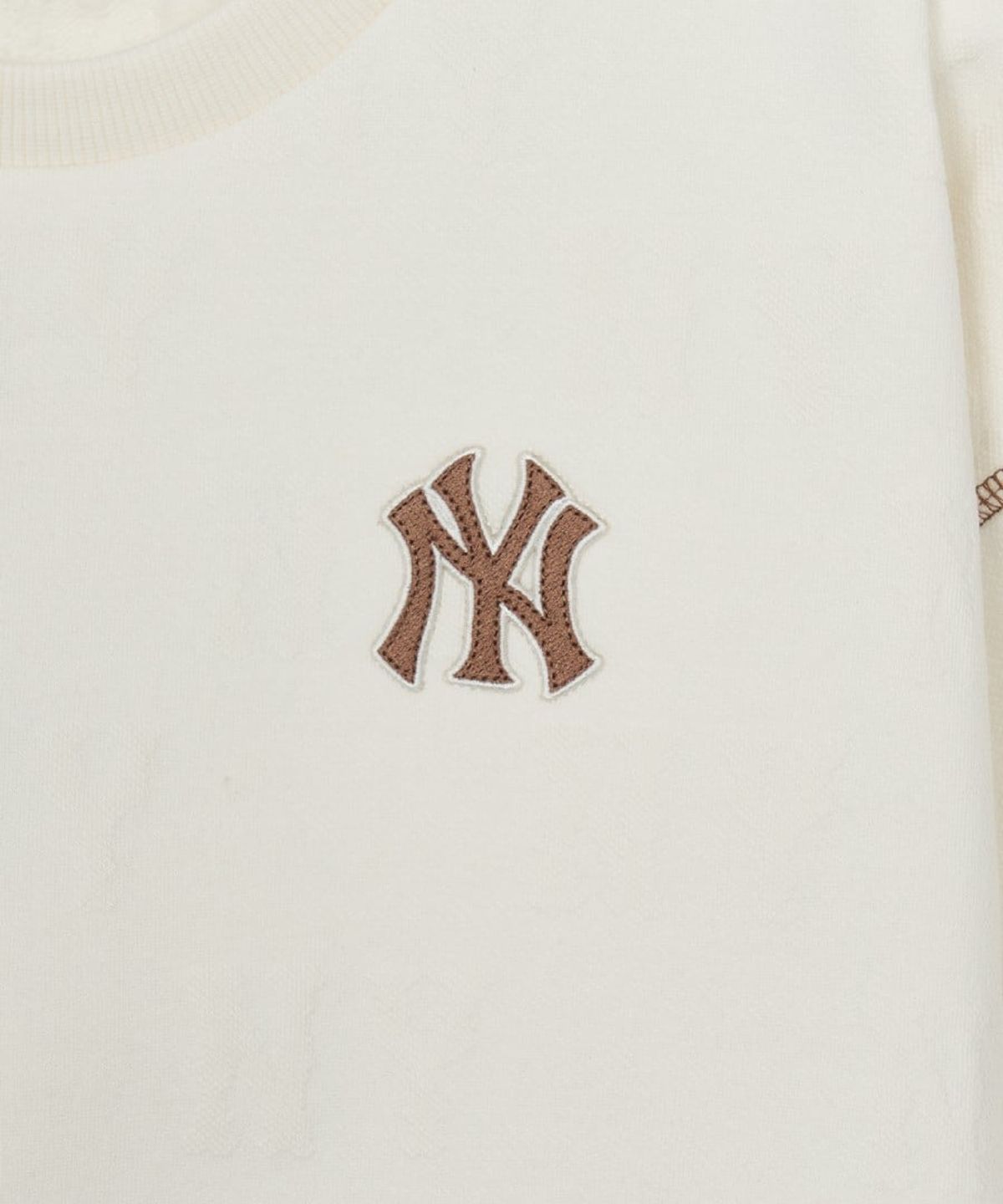 엠엘비 키즈(MLB KIDS) 스트릿 모노그램 JQD 기모 맨투맨 NY (Ivory)