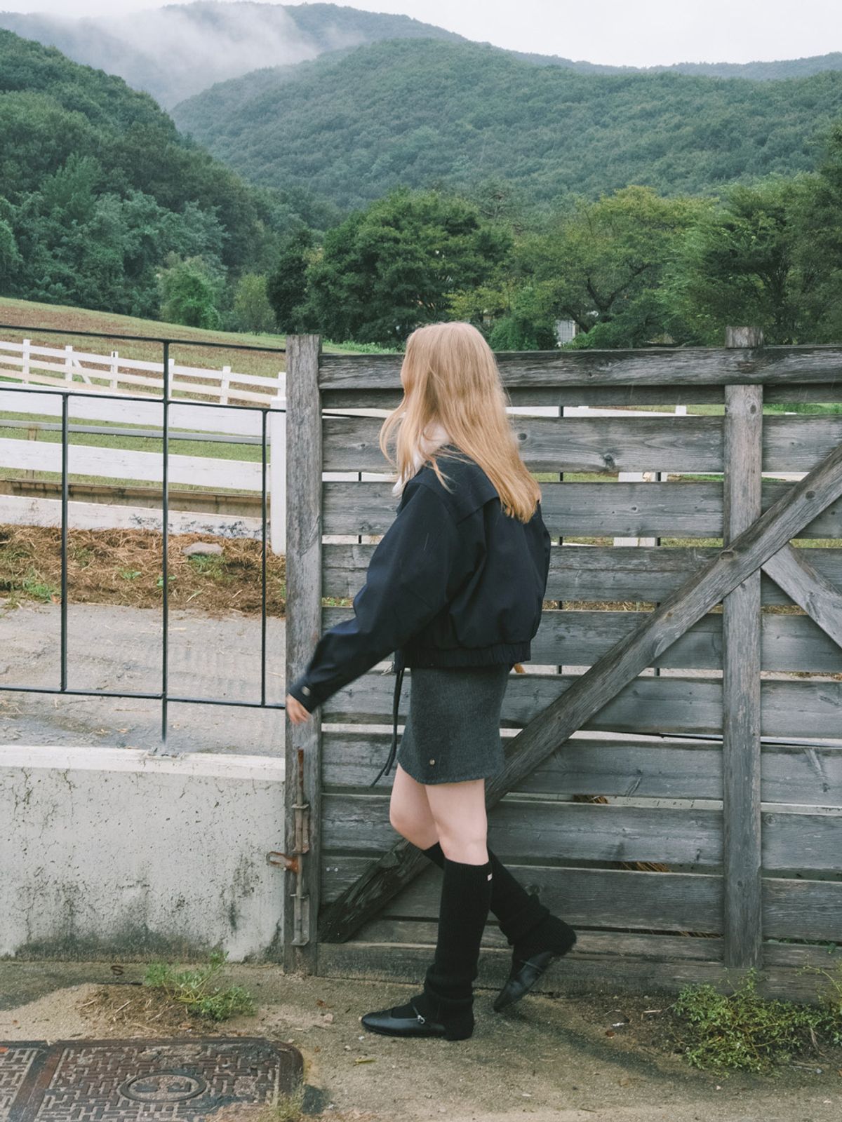 엘씨브이(LCVE) FUR COLLAR GOOSE DOWN JACKET_NAVY