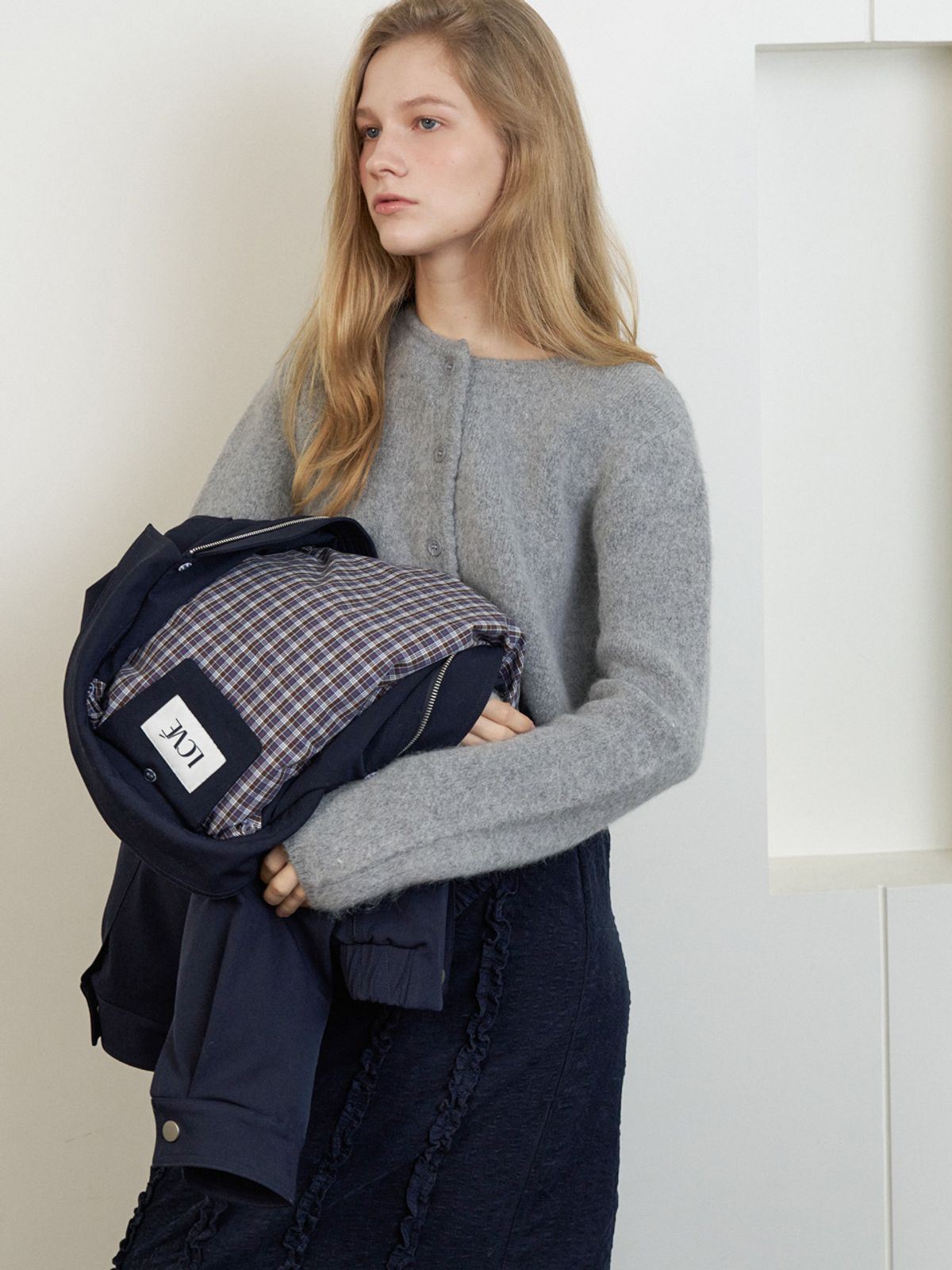 엘씨브이(LCVE) FUR COLLAR GOOSE DOWN JACKET_NAVY