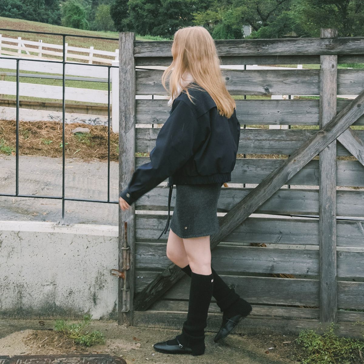 엘씨브이(LCVE) FUR COLLAR GOOSE DOWN JACKET_NAVY