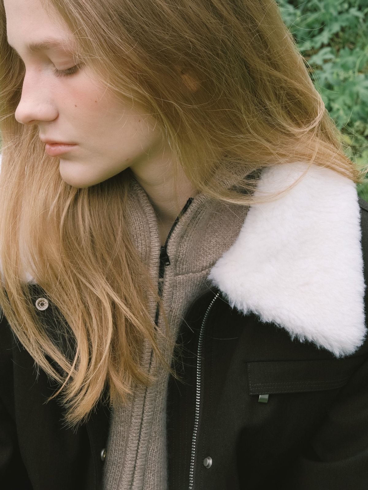 엘씨브이(LCVE) FUR COLLAR GOOSE DOWN JACKET_BROWN
