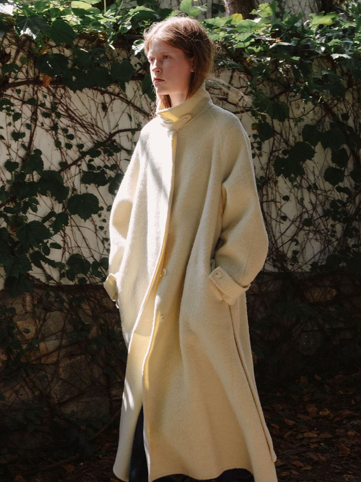 엘씨브이(LCVE) WOOL BALMACAAN LONG COAT_BUTTER CREAM
