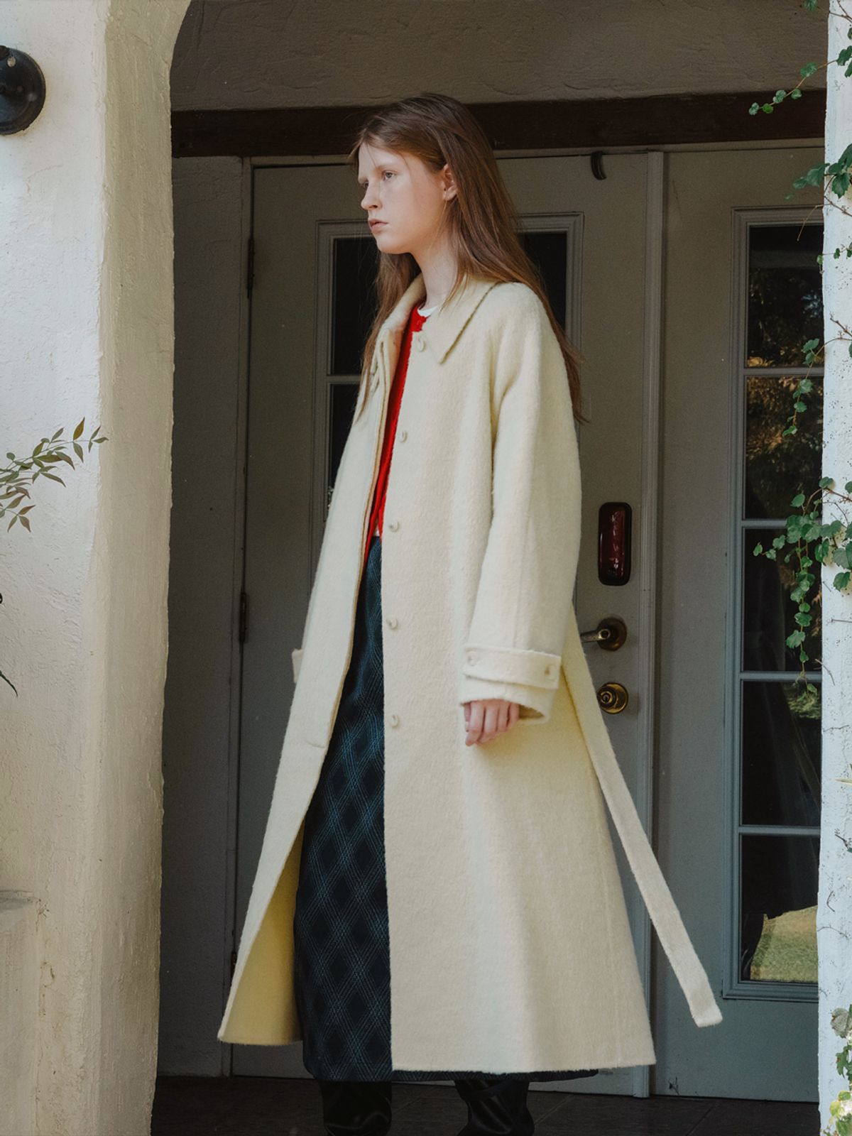 엘씨브이(LCVE) WOOL BALMACAAN LONG COAT_BUTTER CREAM