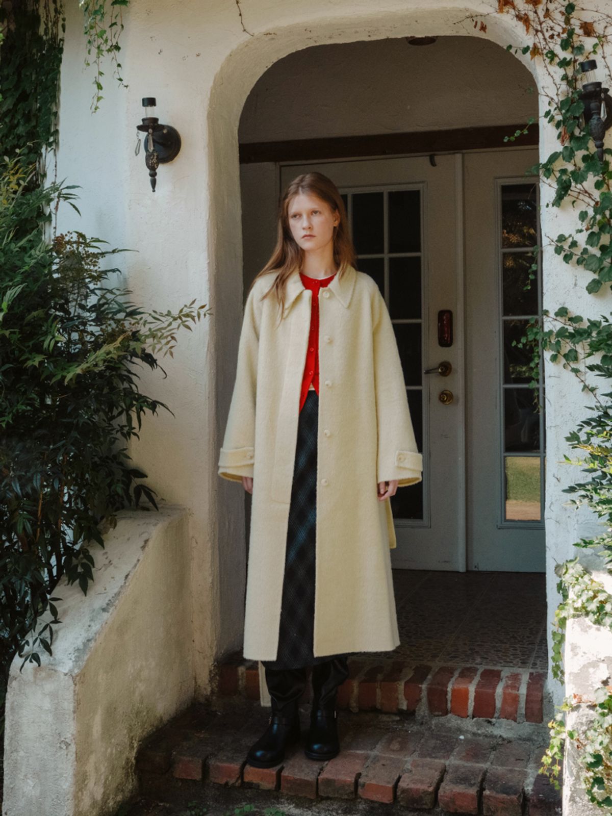 엘씨브이(LCVE) WOOL BALMACAAN LONG COAT_BUTTER CREAM