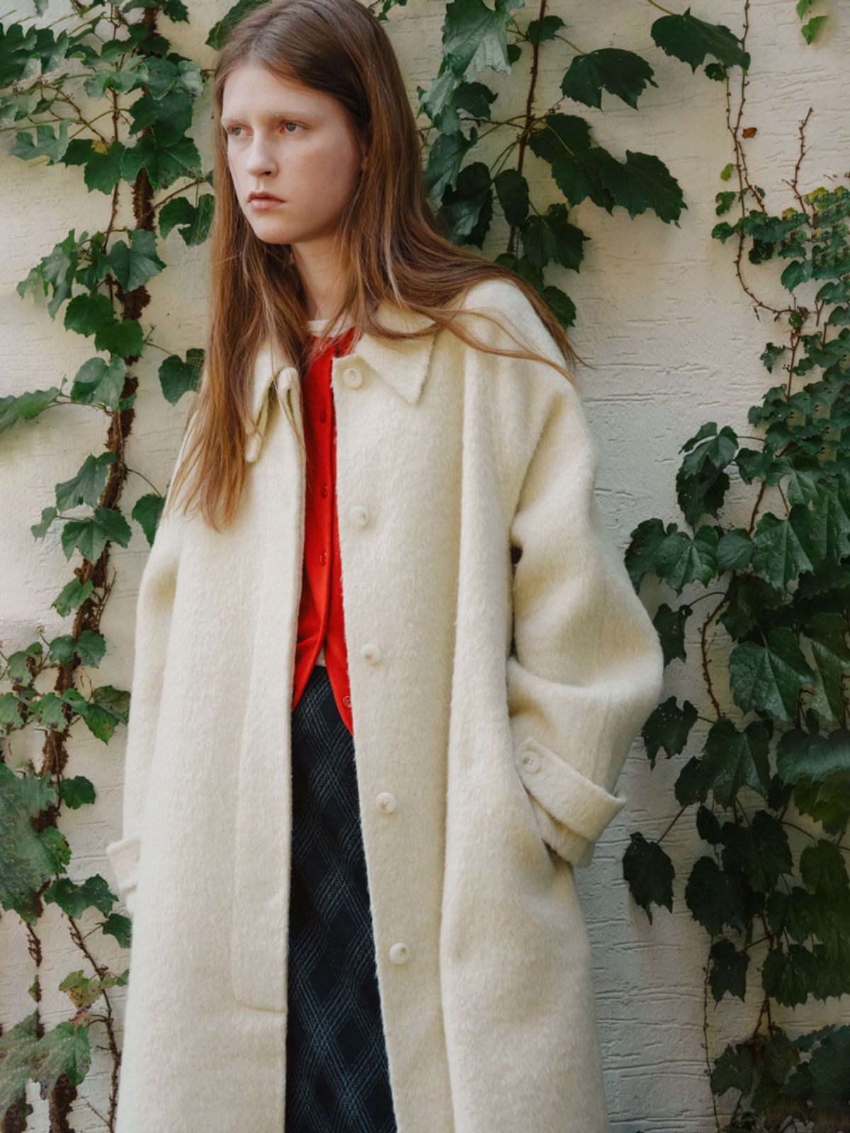 엘씨브이(LCVE) WOOL BALMACAAN LONG COAT_BUTTER CREAM