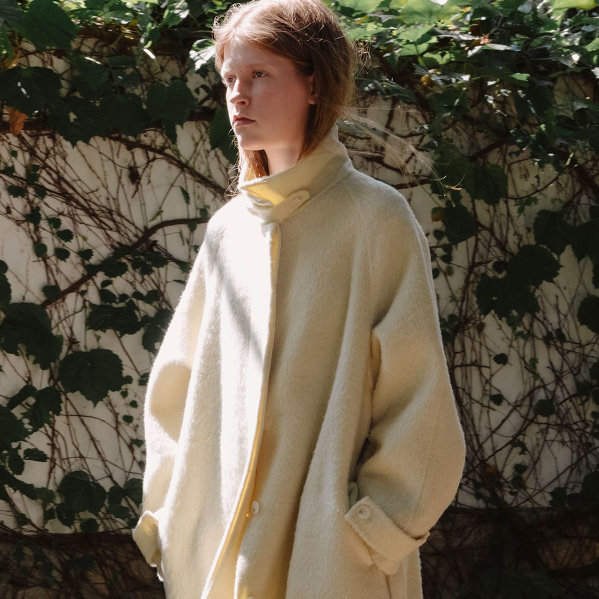 엘씨브이(LCVE) WOOL BALMACAAN LONG COAT_BUTTER CREAM