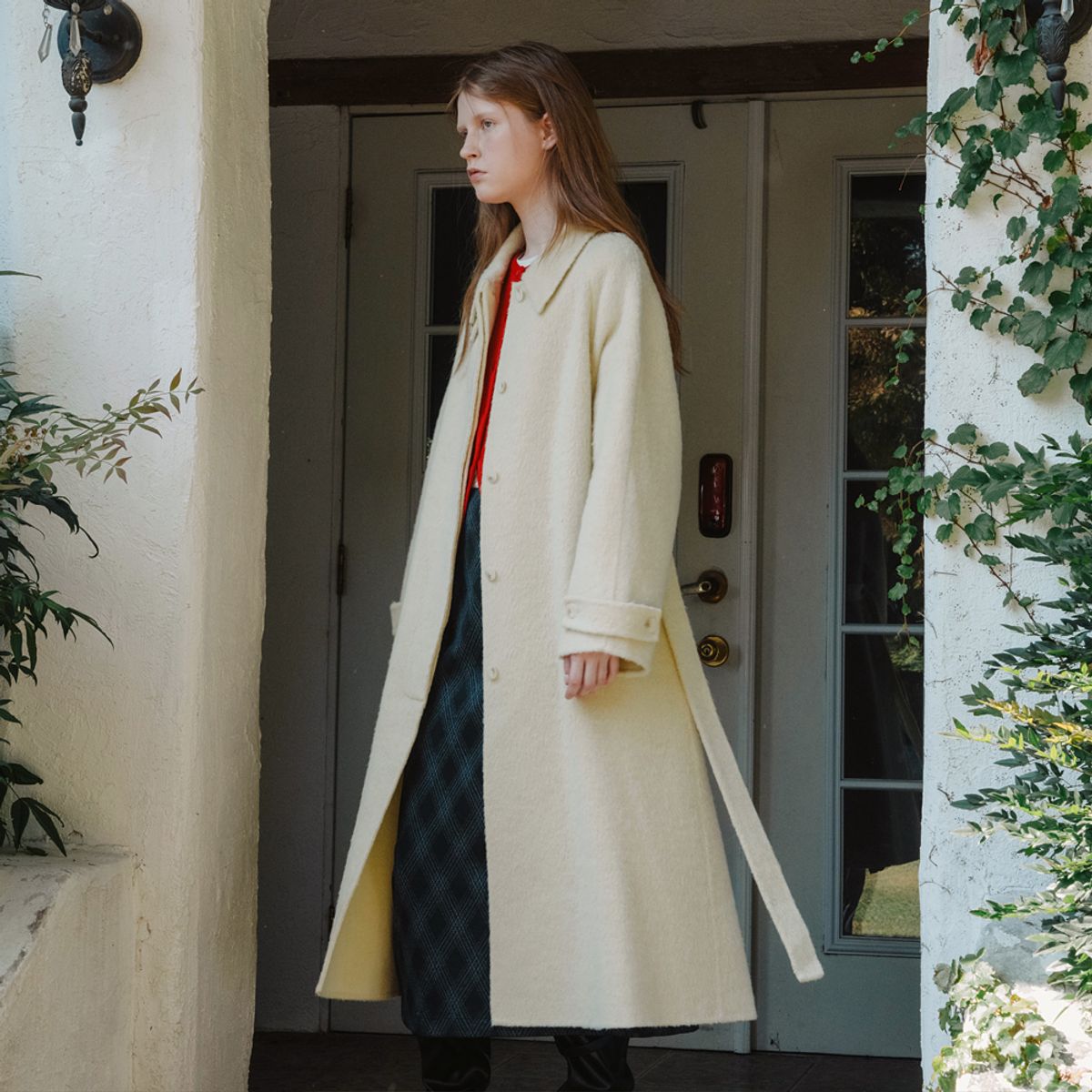 엘씨브이(LCVE) WOOL BALMACAAN LONG COAT_BUTTER CREAM