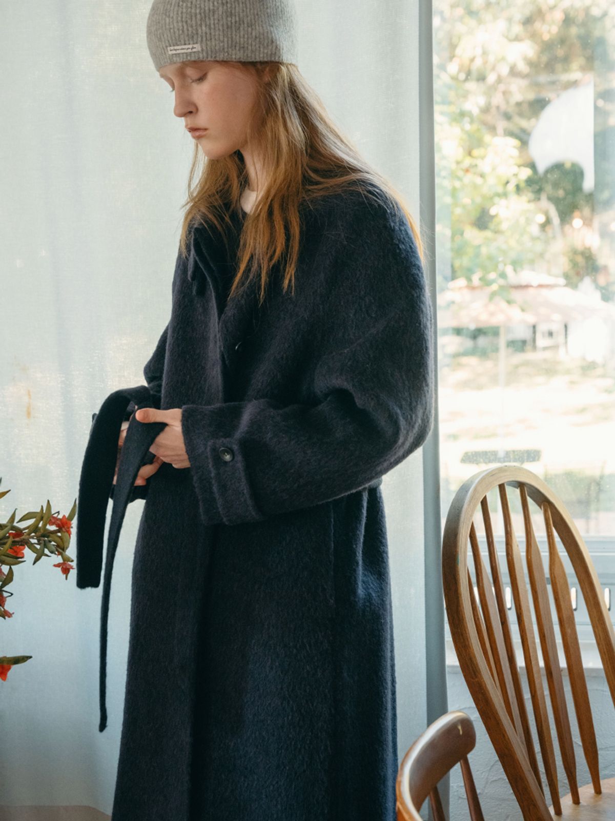 엘씨브이(LCVE) WOOL BALMACAAN LONG COAT_NAVY