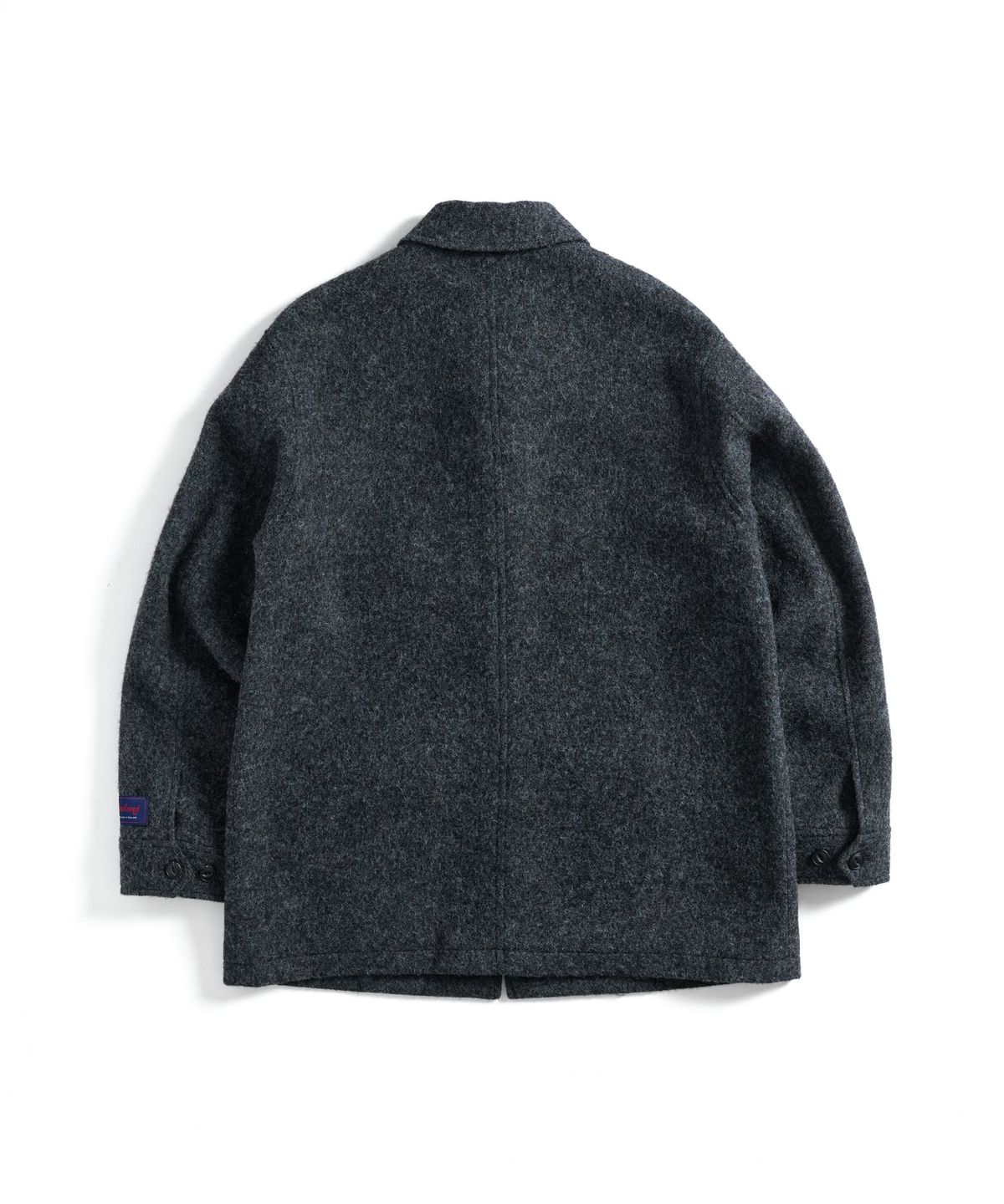 건지 울른스(Guernsey Woollens) [건지울른스X아브라함문] 하운드투스 울 초어 자켓 - 솔리드 차콜