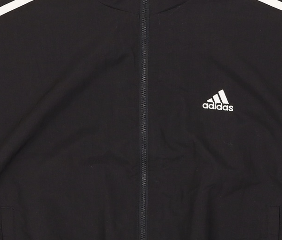아디다스(ADIDAS) 에센셜 3S 우븐 윈드브레이커 - 블랙 HT3399 L