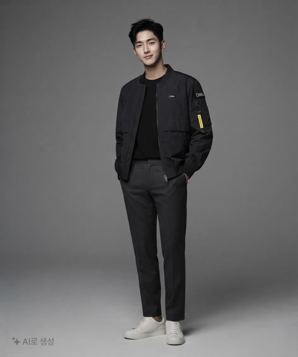 내셔널지오그래픽(NATIONALGEOGRAPHIC) N231UJP020 로우머스 플라이트 블루종 점퍼 CARBON L