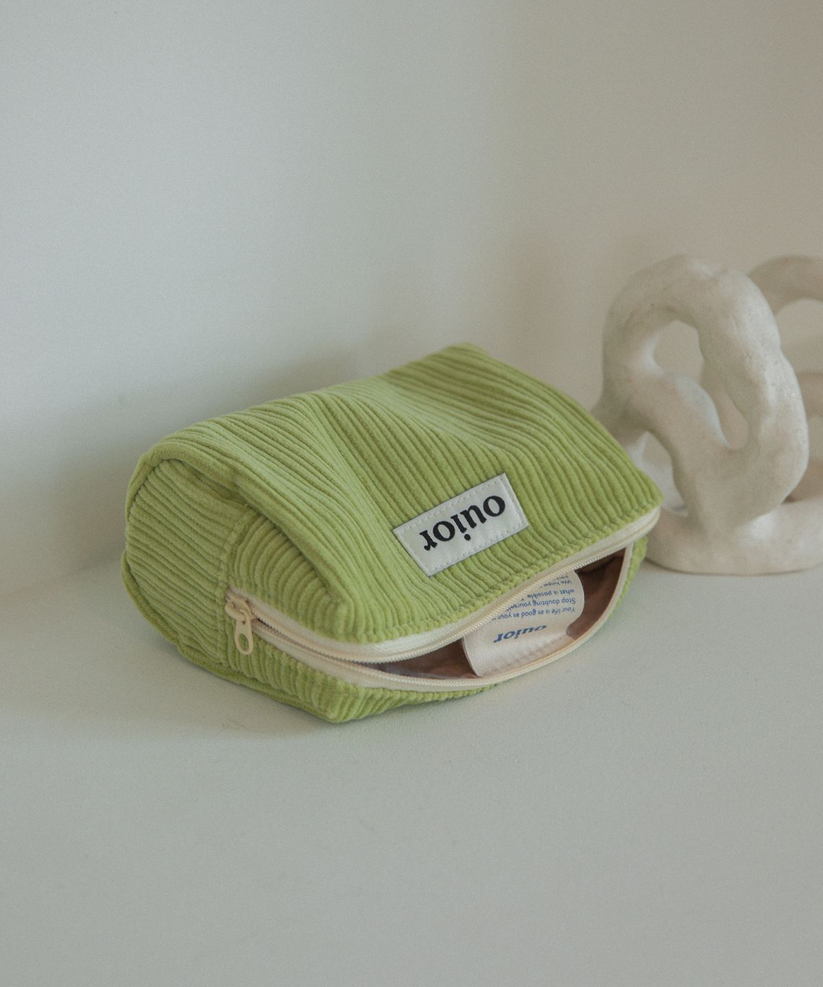위올(OUIOR) [기프트박스]ouior everyday pouch_corduroy grass