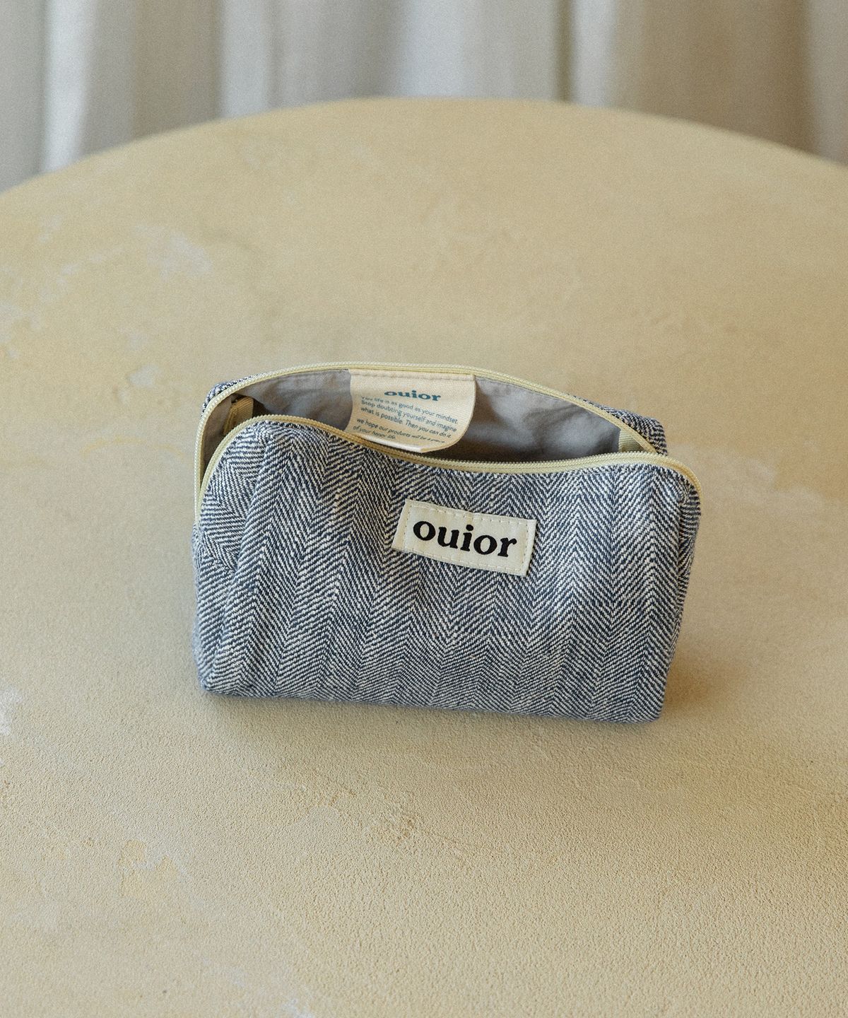 위올(OUIOR) [기프트박스]ouior everyday pouch_herringbone navy