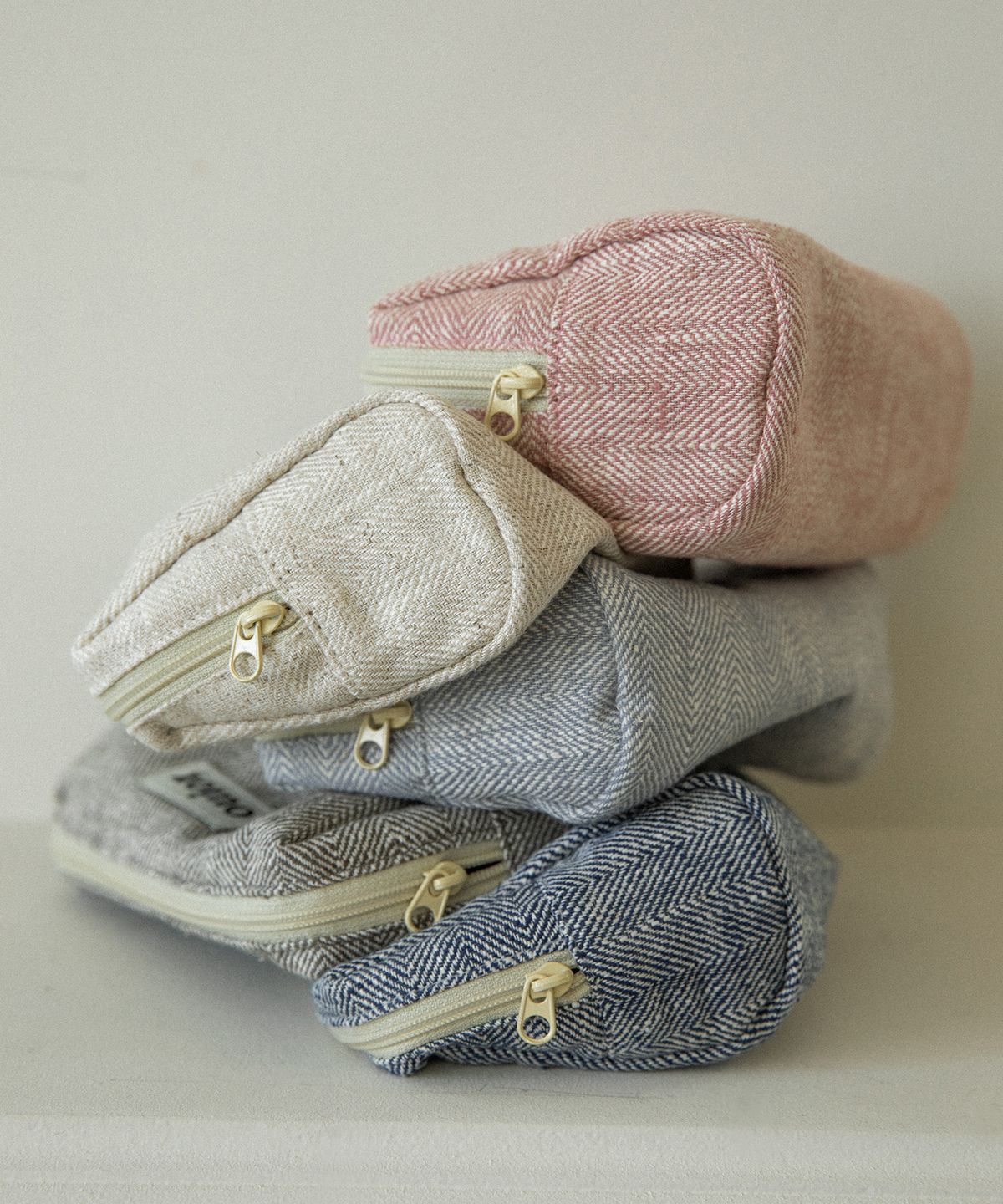 위올(OUIOR) [기프트박스]ouior everyday pouch_herringbone navy