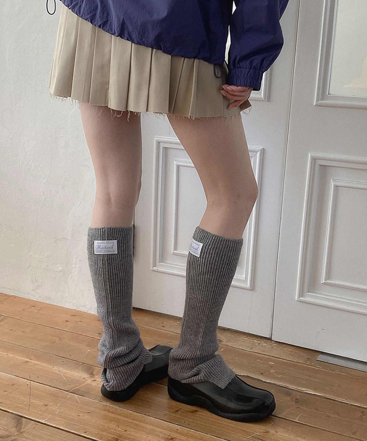 무드앤플(MOODNPLE) Navie 러버솔 슬라이드 뮬 2color 2cm
