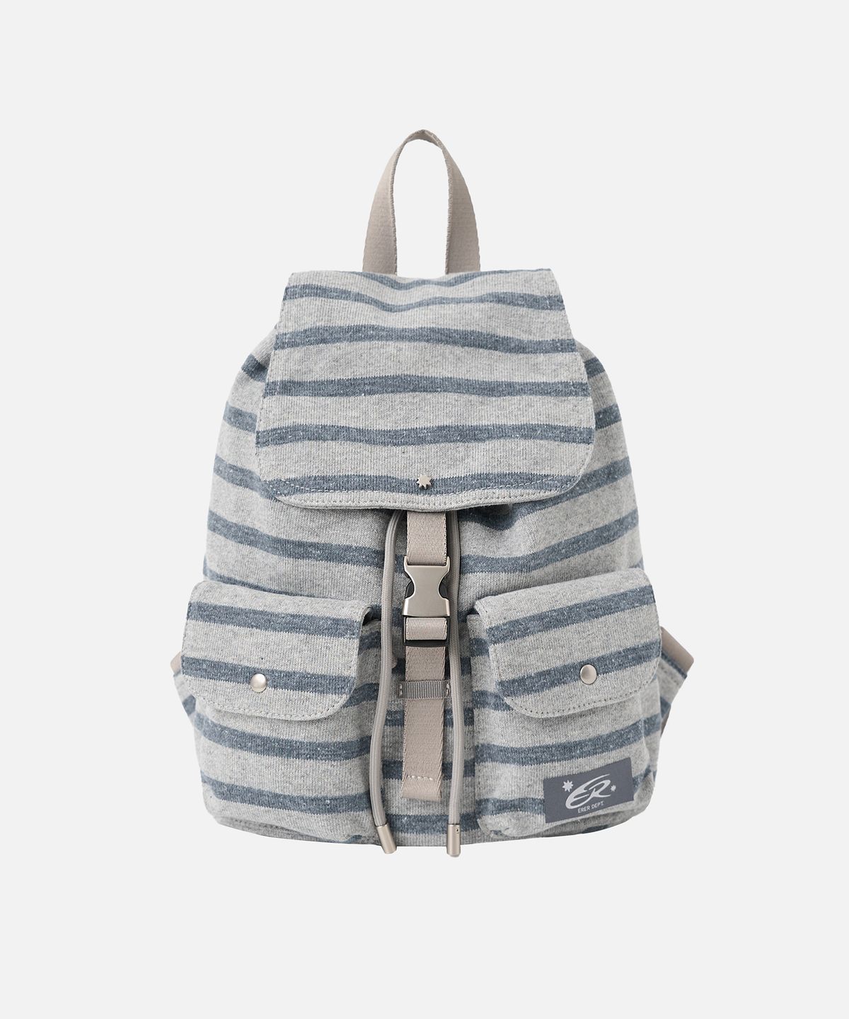 에르에르(ERER) Symbol Logo Striped Backpack Blue
