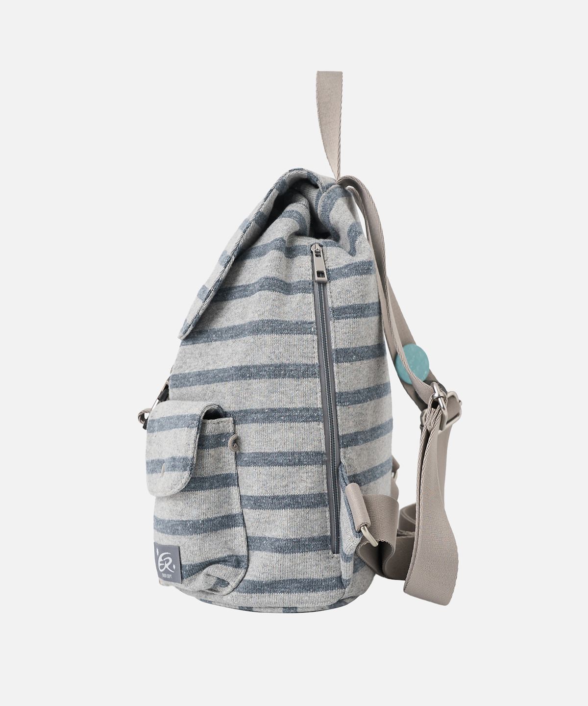 에르에르(ERER) Symbol Logo Striped Backpack Blue
