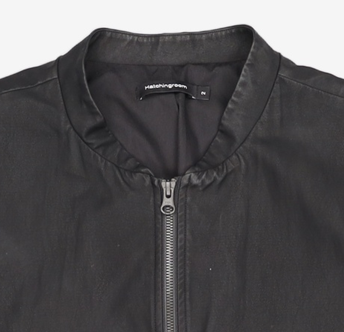 해칭룸(HATCHINGROOM) Square Jacket Faux Leather Black 2
