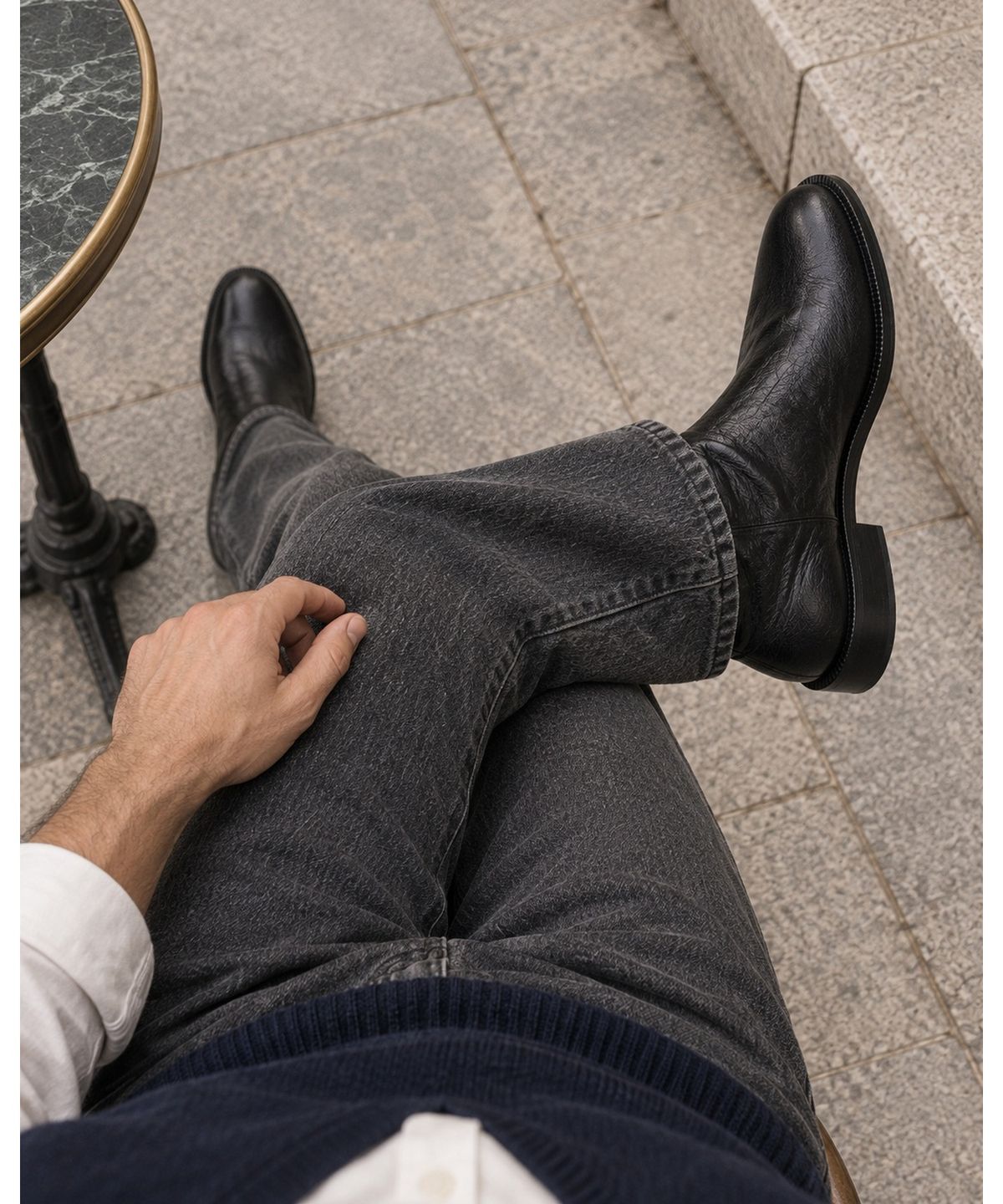 올클래식(ALLCLASSIC) Travie Zip-up Boots #1205 [Black]