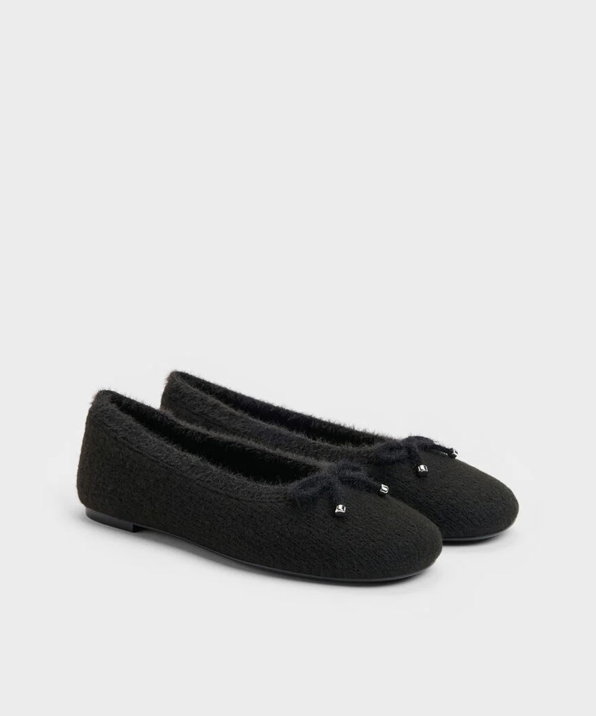 찰스앤키스(CHARLES & KEITH) 니트 보우 발레 플랫 2colors CK1-70920246