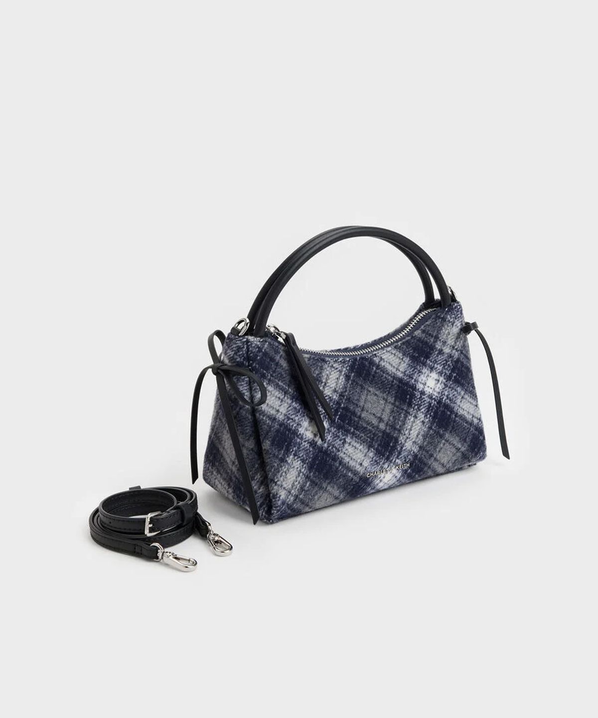 찰스앤키스(CHARLES & KEITH) 헤이즐 체크 탑 핸들 백 CK2-30160255-E