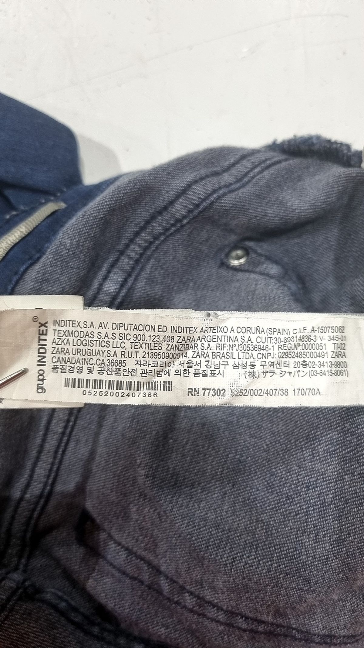 자라(ZARA) 청/데님 팬츠 38