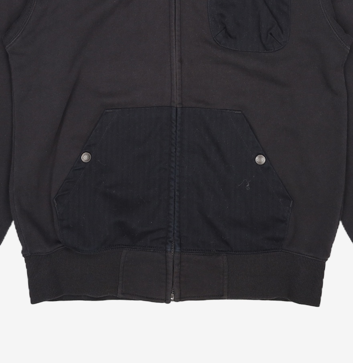디키즈(DICKIES) 프렌치 테리 풀 집 후드 블랙 S