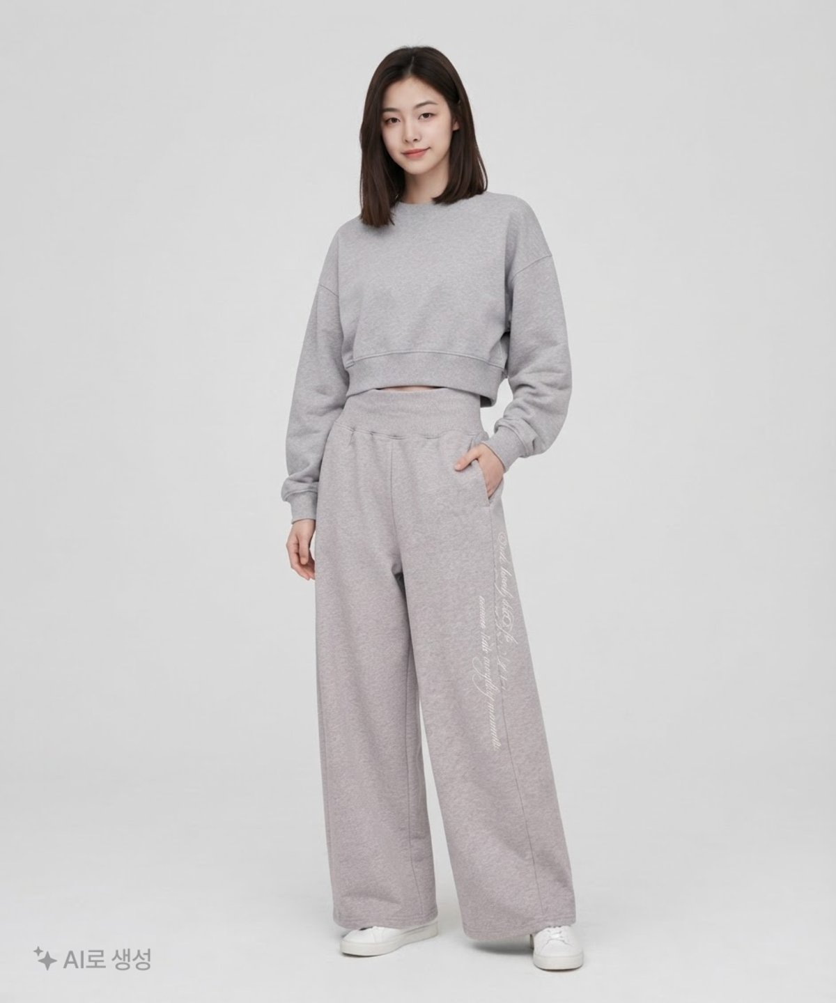 일리고(ILLIGO) 레이스 리본 스웻 팬츠 S