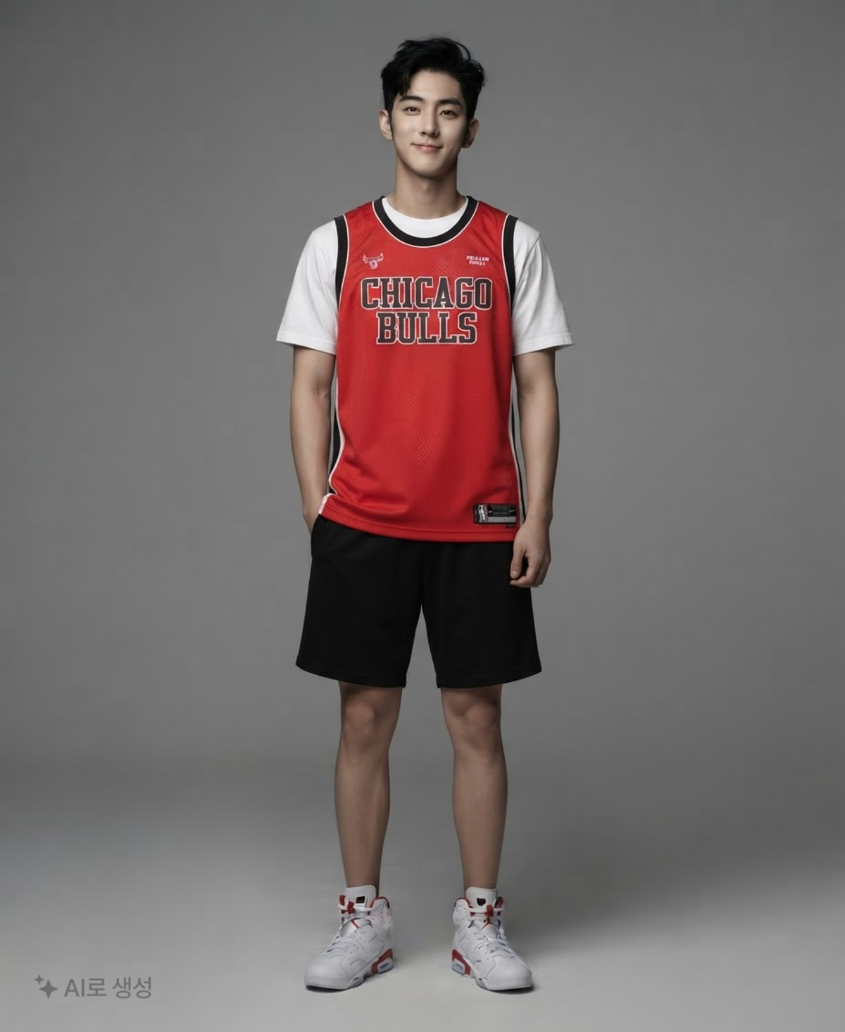 엔비에이(NBA) 어센틱 농구 유니폼 메쉬 슬리브리스 레드 XL