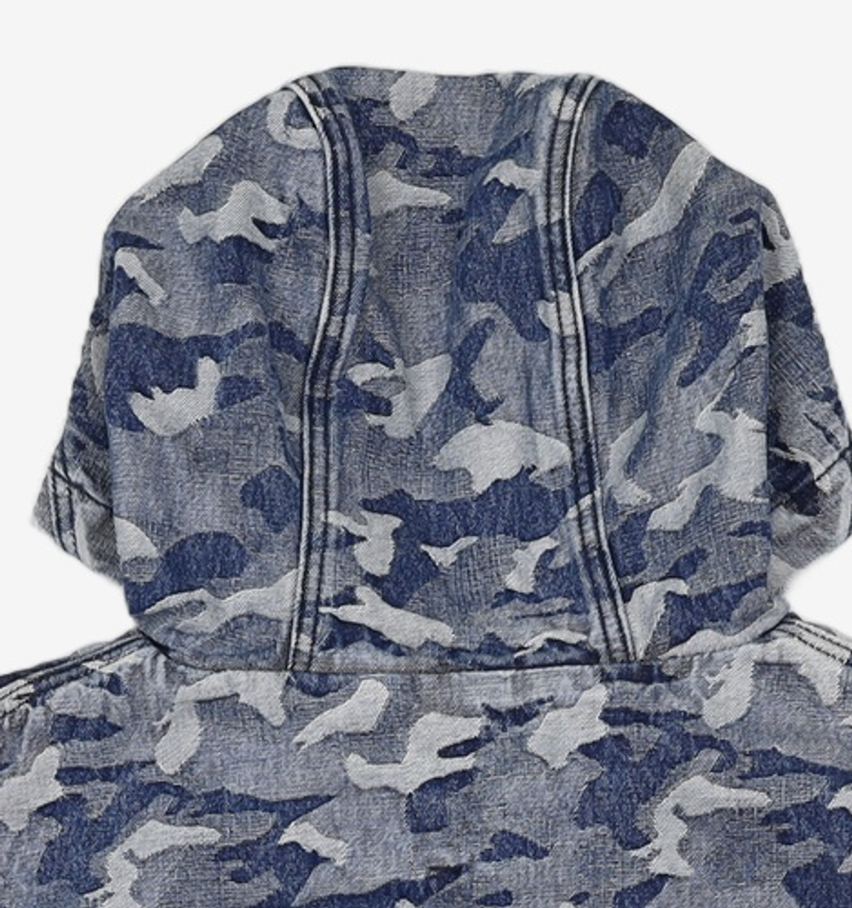 크리틱(CRITIC) DEVIL EARS CAMO WASHING SET UP DENIM HOODY ZIP UP BLUE XL