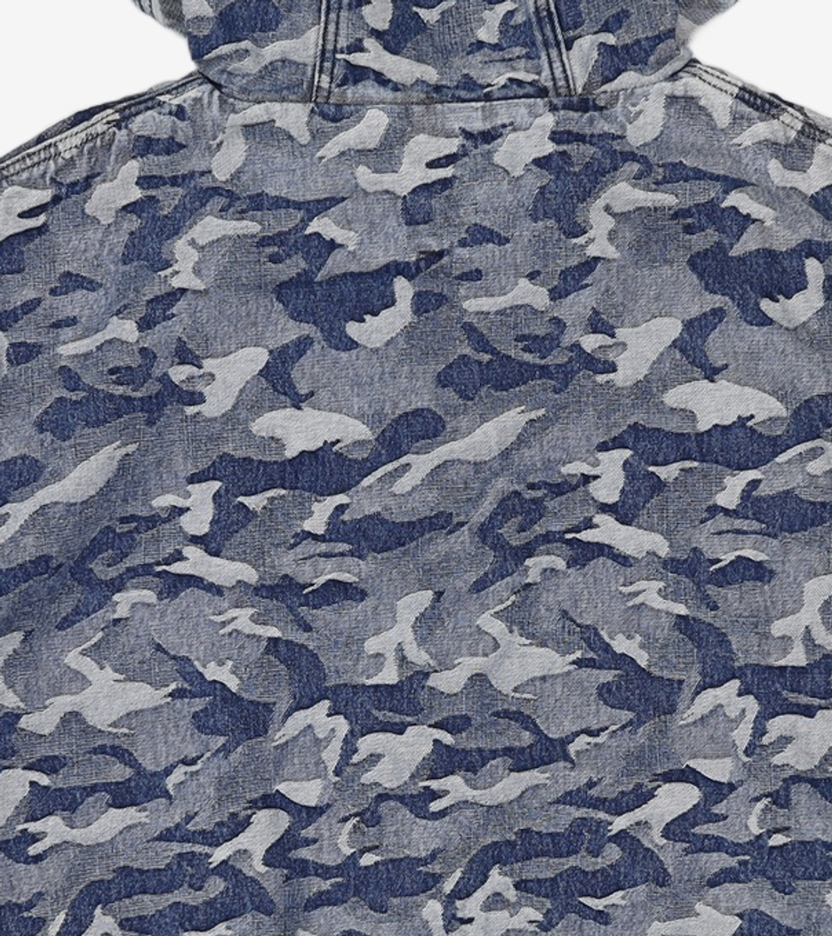 크리틱(CRITIC) DEVIL EARS CAMO WASHING SET UP DENIM HOODY ZIP UP BLUE XL