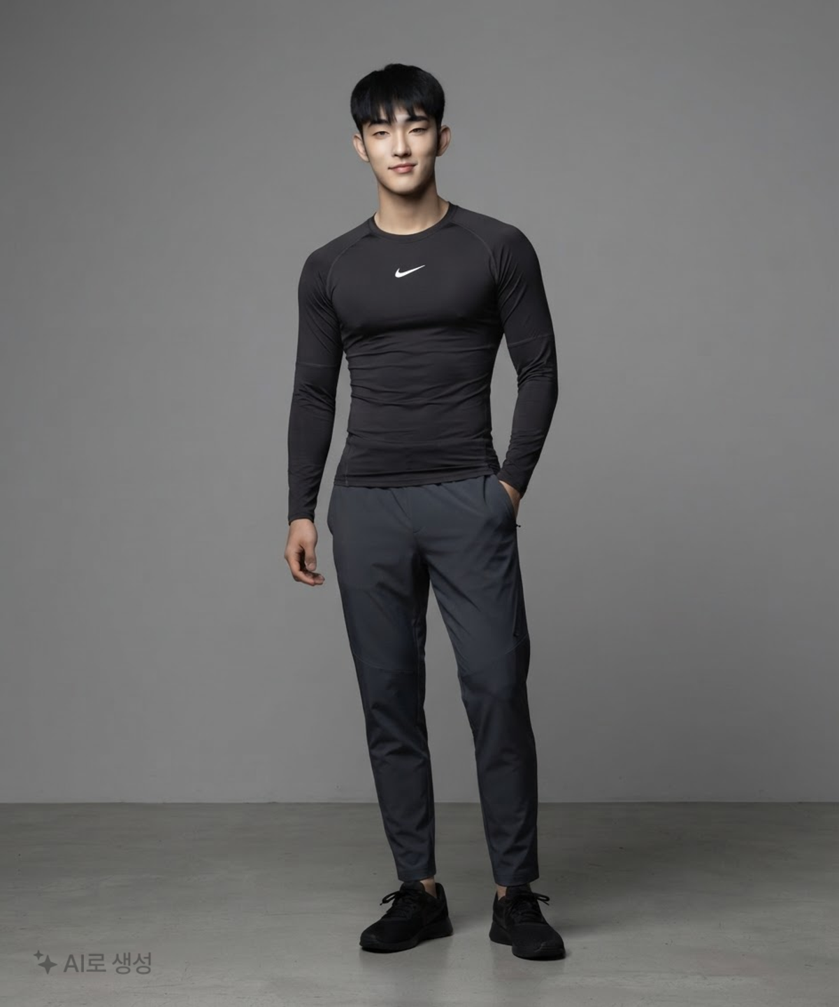 나이키(NIKE) 프로 드라이 핏 타이트 긴소매 피트니스 탑 M - 블랙:화이트 / FB7920-010 110