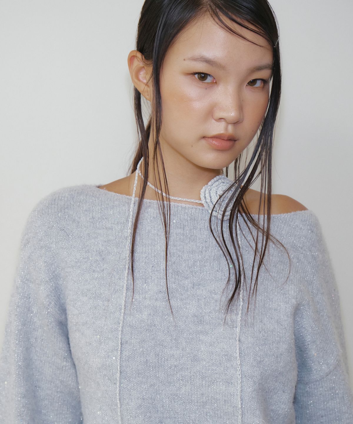 르시스(RESIS) 샤이닝 니트 풀오버&스커트 세트 [3COLS] / RF3LKP504SET