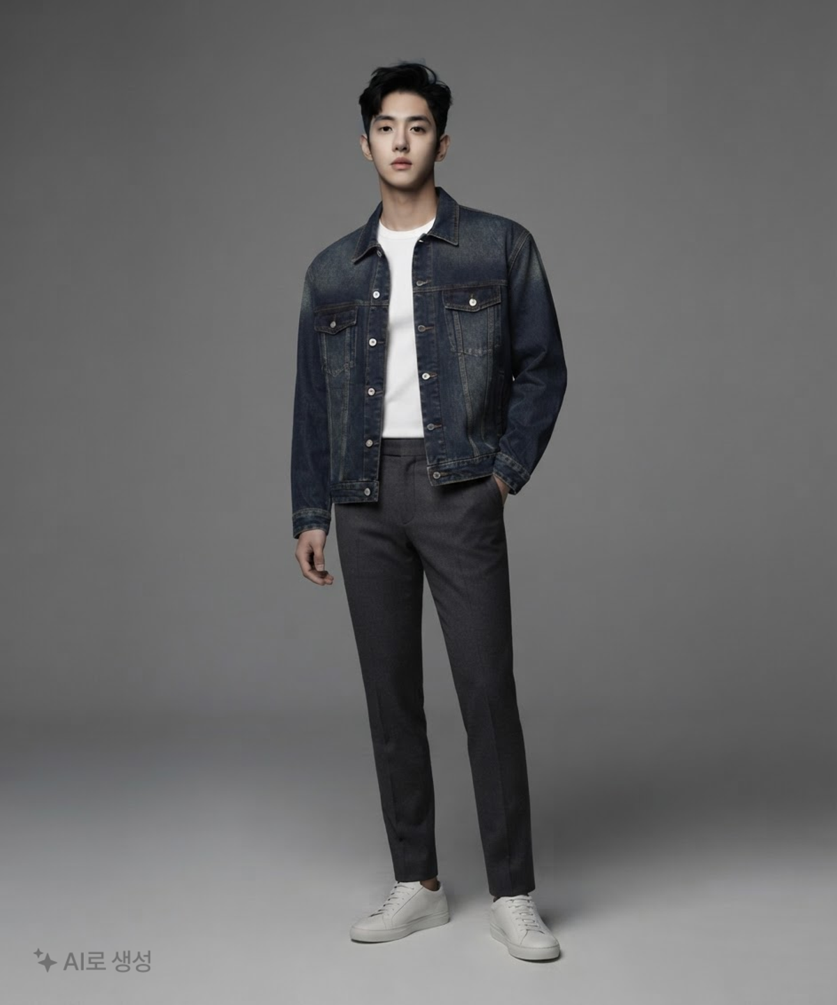 무신사 스탠다드(MUSINSA STANDARD) 오버사이즈 데님 트러커 재킷 XXXL