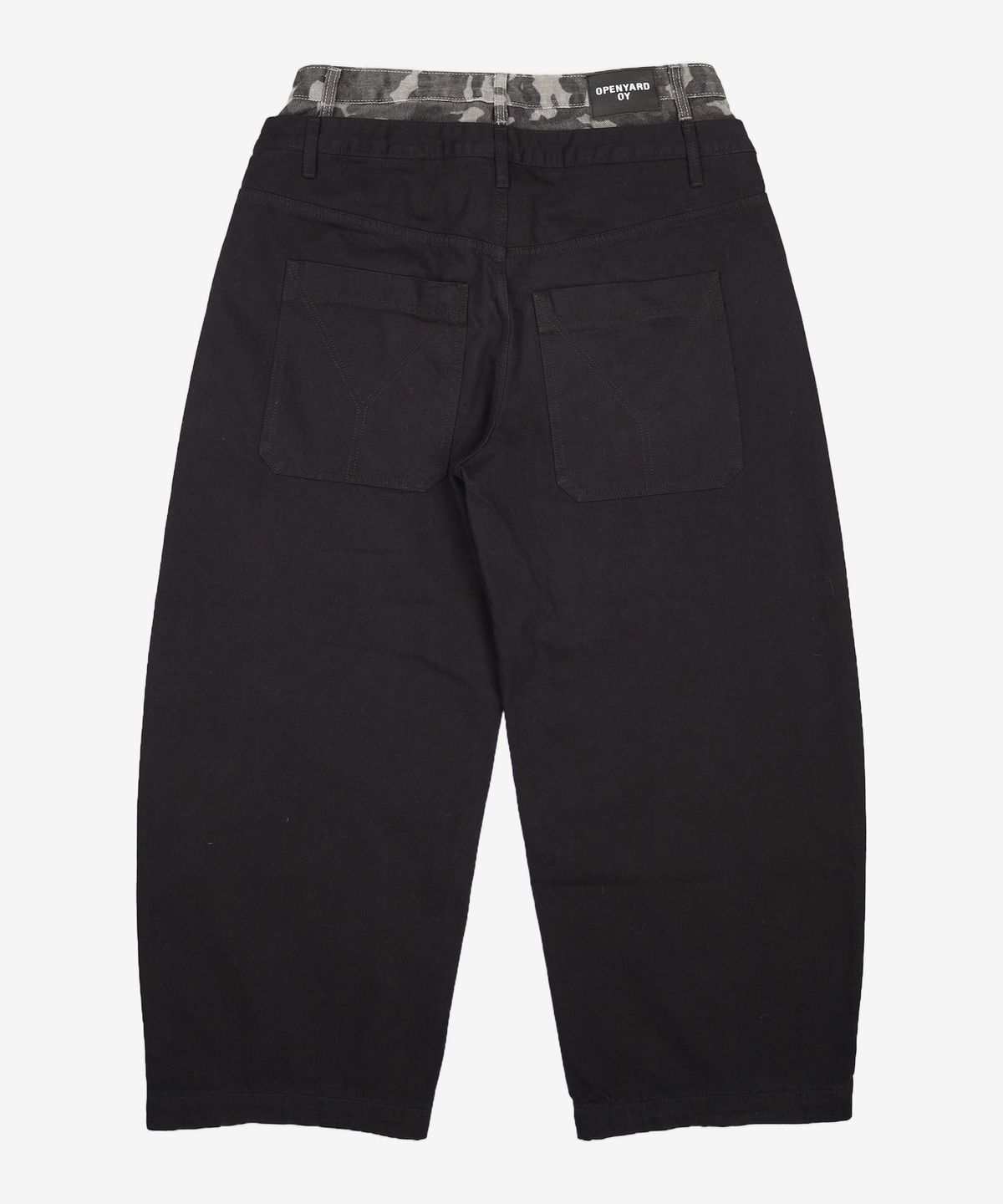 오픈야드(오와이)(OPENYARD(OY)) LAYERED WAIST WIDE VOLUME PANTS L