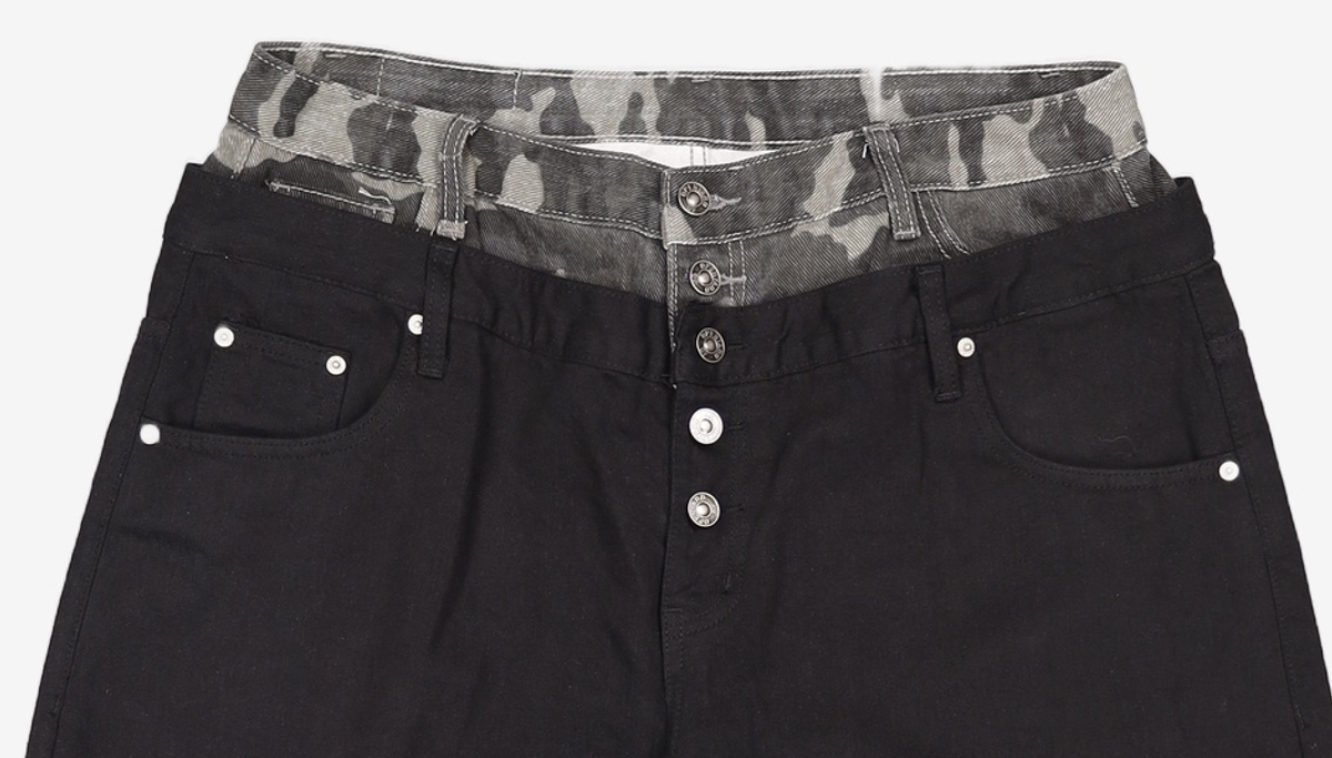 오픈야드(오와이)(OPENYARD(OY)) LAYERED WAIST WIDE VOLUME PANTS L