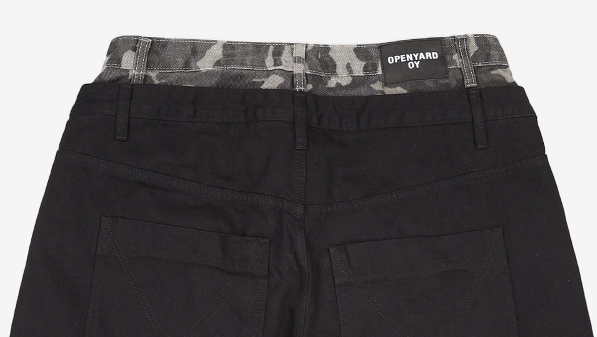오픈야드(오와이)(OPENYARD(OY)) LAYERED WAIST WIDE VOLUME PANTS L